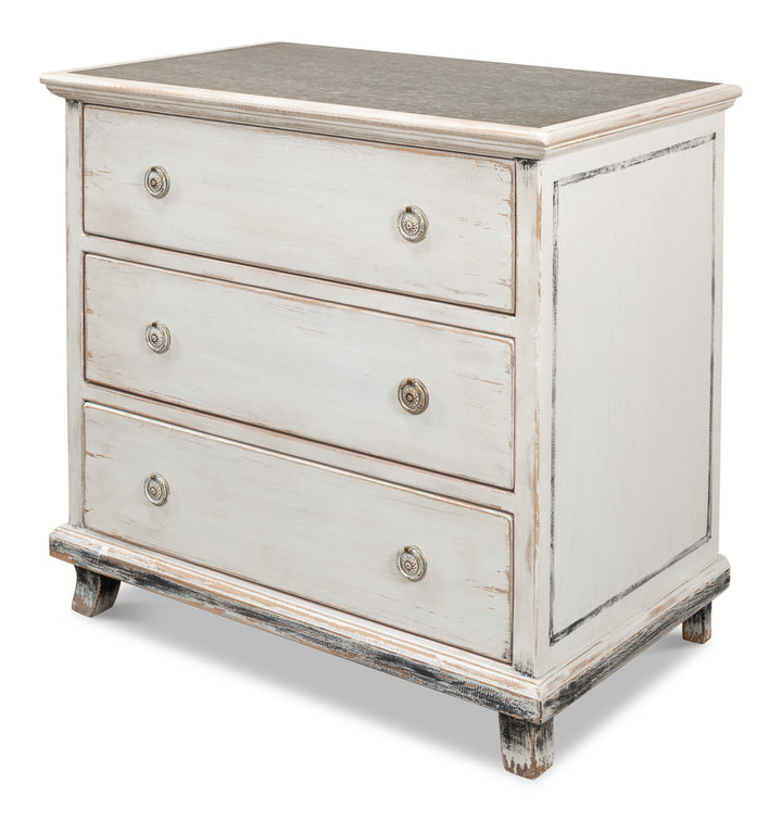 American Home Furniture | Sarreid - Charming Continent Painted Commode 1