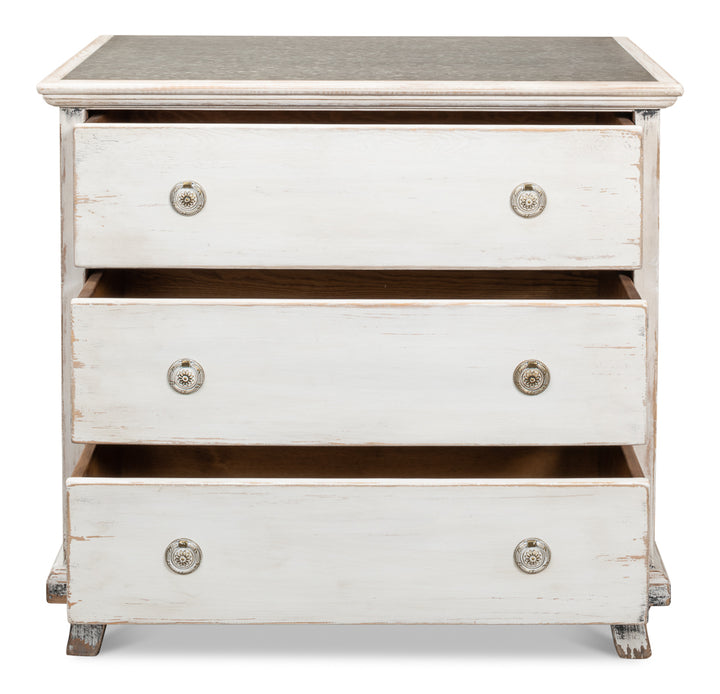 American Home Furniture | Sarreid - Charming Continent Painted Commode 1