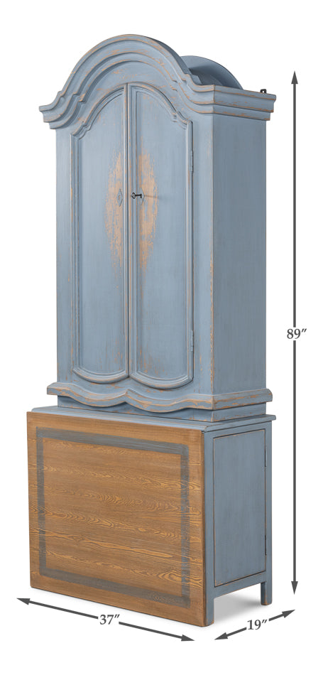 American Home Furniture | Sarreid - Blue Dress Secretary