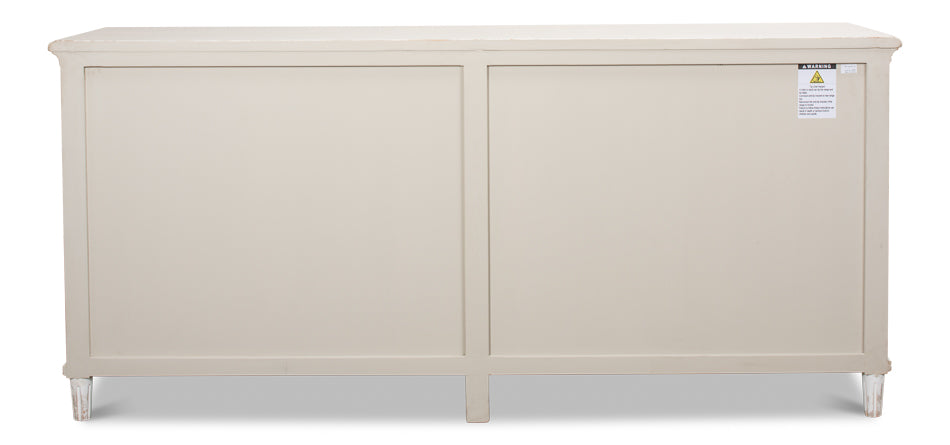 American Home Furniture | Sarreid - Whitewash Ribbon Sideboard