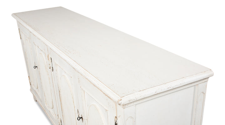 American Home Furniture | Sarreid - Whitewash Ribbon Sideboard