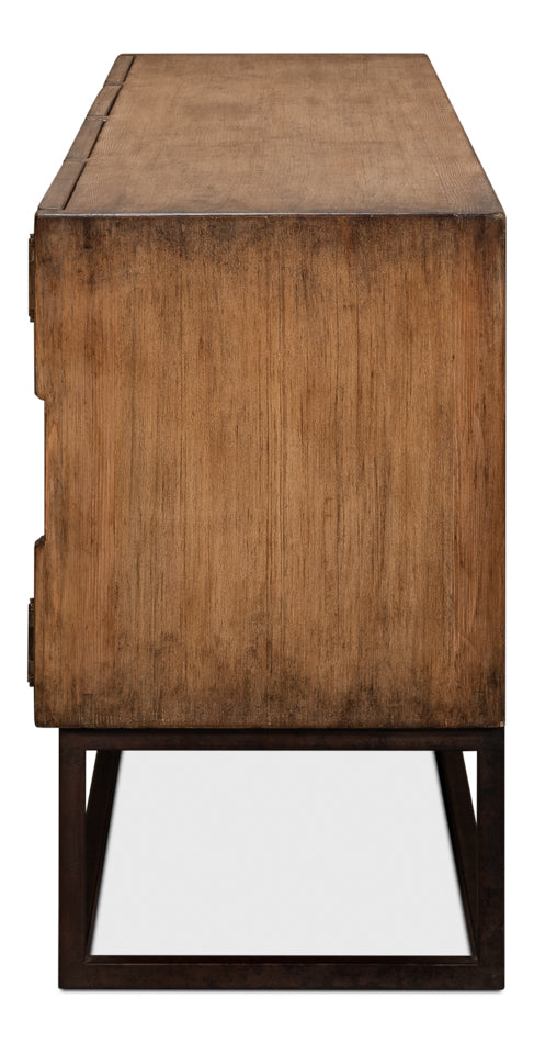 American Home Furniture | Sarreid - Aztec Sideboard On Stand - Brown