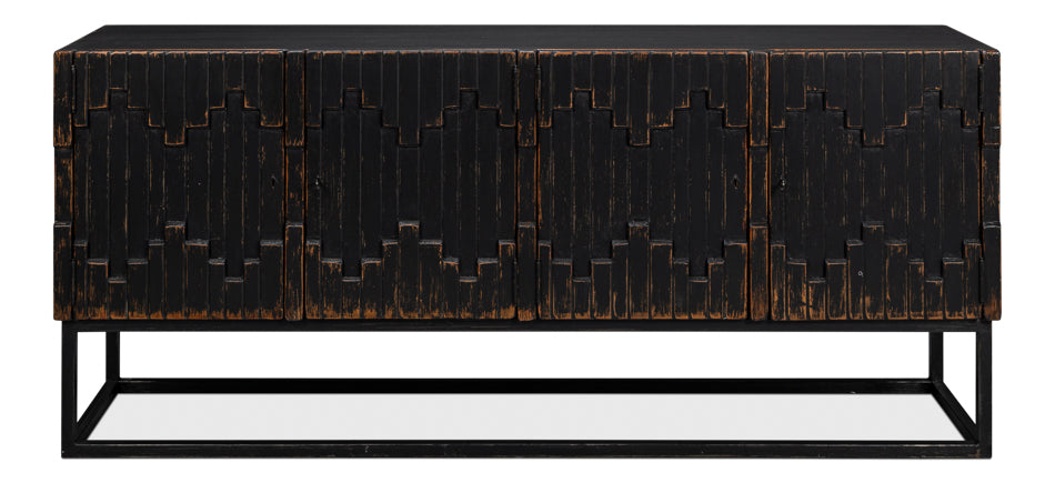 American Home Furniture | Sarreid - Aztec Sideboard - Black