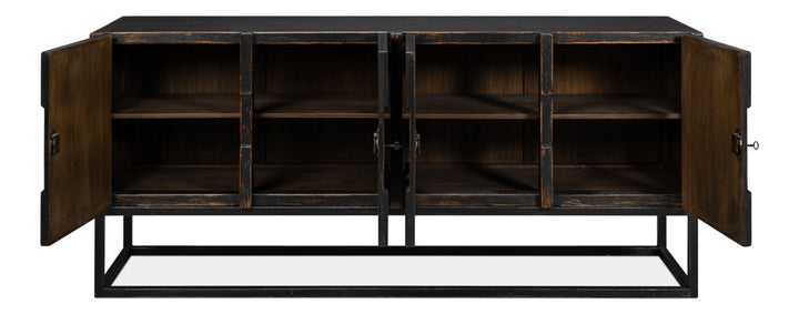 American Home Furniture | Sarreid - Aztec Sideboard - Black