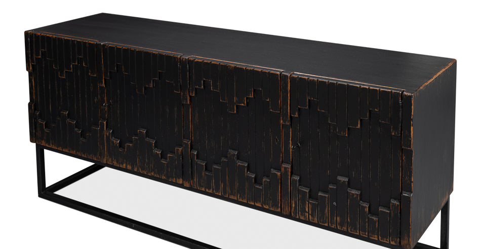 American Home Furniture | Sarreid - Aztec Sideboard - Black