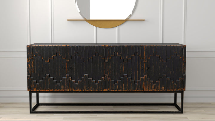American Home Furniture | Sarreid - Aztec Sideboard - Black