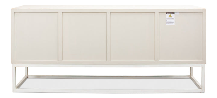 American Home Furniture | Sarreid - Aztec Sideboard On Stand - Whitewash