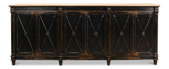 American Home Furniture | Sarreid - Marksman Sideboard - Antique Ebony