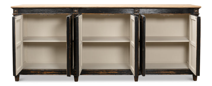American Home Furniture | Sarreid - Marksman Sideboard - Antique Ebony