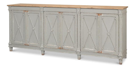 Sarreid Marksman Sideboard Antique Muted Grey SIDEBOARDS + CREDENZAS