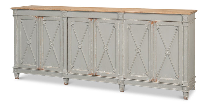 American Home Furniture | Sarreid - Marksman Sideboard Antique Muted Grey