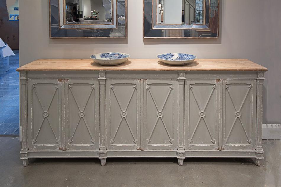 Sarreid Marksman Sideboard Antique Muted Grey SIDEBOARDS + CREDENZAS