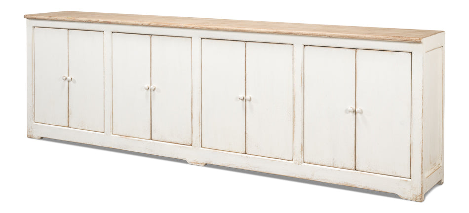 American Home Furniture | Sarreid - Eight Is Enough Sideboard Whitewash
