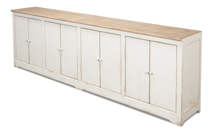 American Home Furniture | Sarreid - Eight Is Enough Sideboard Whitewash