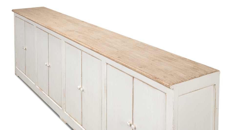 American Home Furniture | Sarreid - Eight Is Enough Sideboard Whitewash