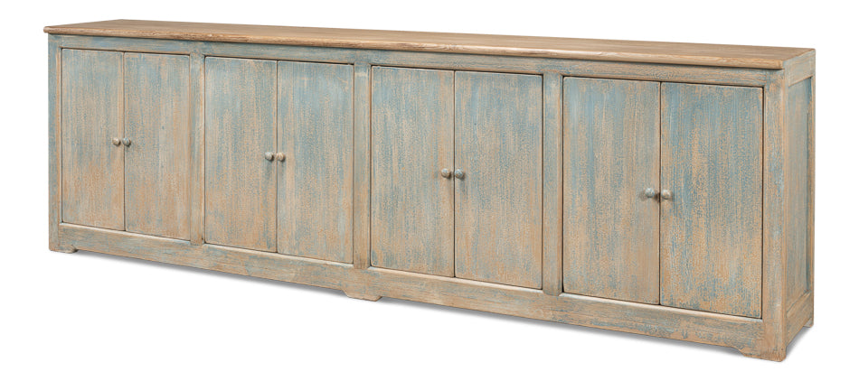 American Home Furniture | Sarreid - Eight Is Enough Sideboard - Antique Blue 