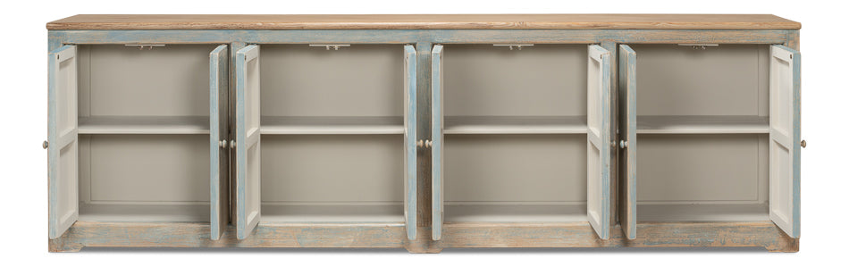 American Home Furniture | Sarreid - Eight Is Enough Sideboard - Antique Blue 