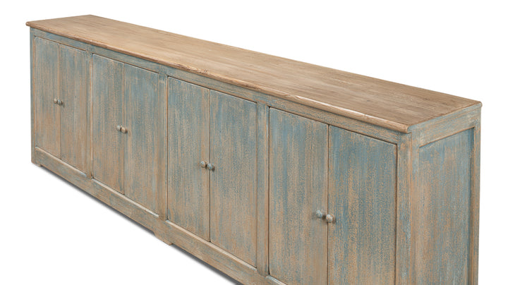 American Home Furniture | Sarreid - Eight Is Enough Sideboard - Antique Blue 