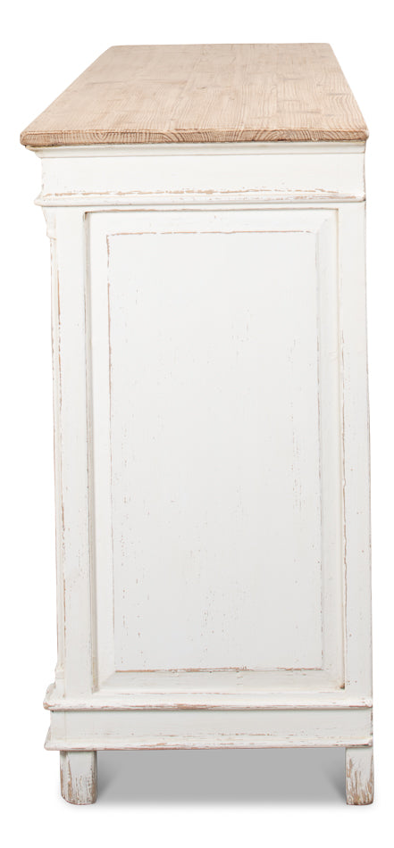 American Home Furniture | Sarreid - Marksman Sideboard - Whitewash Finish