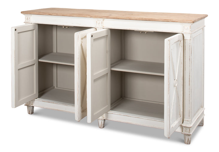 American Home Furniture | Sarreid - Marksman Sideboard - Whitewash Finish