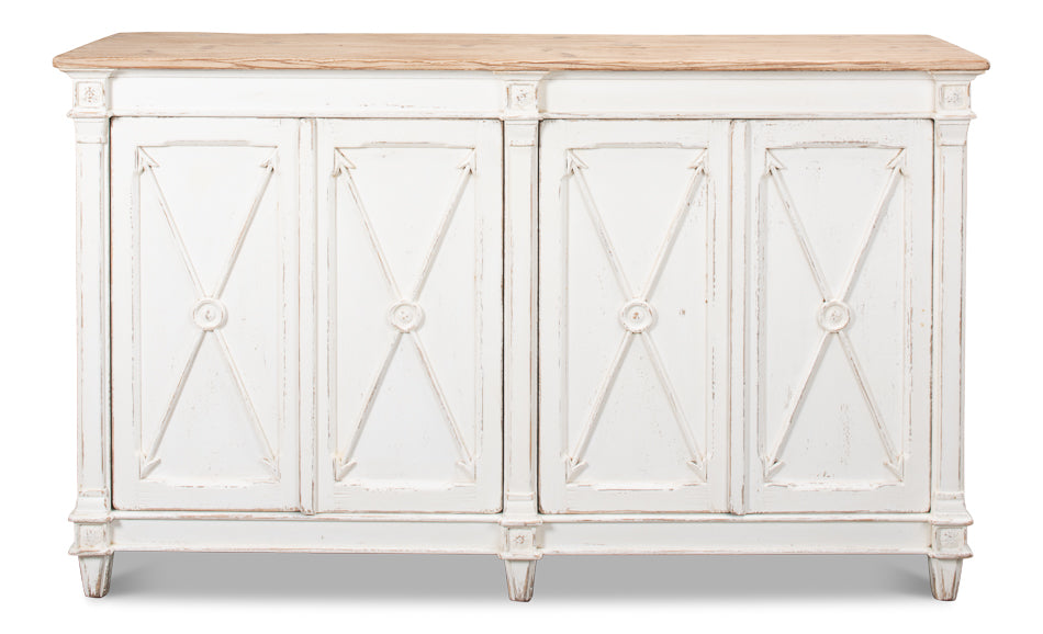 American Home Furniture | Sarreid - Marksman Sideboard - Whitewash Finish