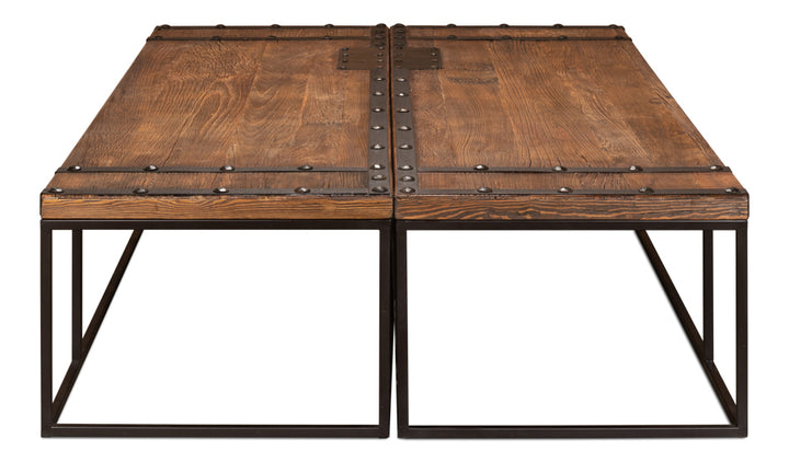 American Home Furniture | Sarreid - Antique Doors Coffee Table