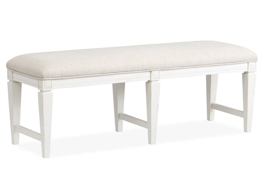 Willowbrook Egg Shell White Upholstered Bench - D5324-68