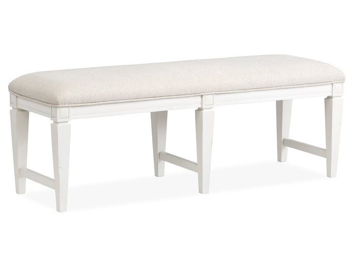 Willowbrook Egg Shell White Upholstered Bench - D5324-68