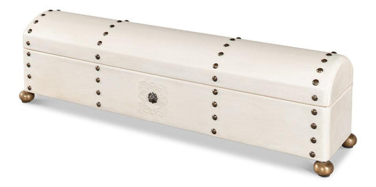 Sarreid Leather Telescope Box DECORATIVE BASKETS + BOXES