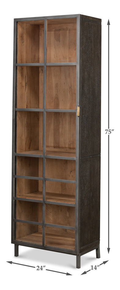 American Home Furniture | Sarreid - A Gem Of A Handle Display Cabinet - Left 