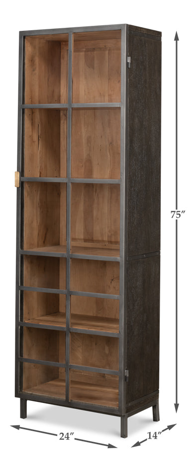 American Home Furniture | Sarreid - A Gem Of A Handle Display Cabinet Right 1