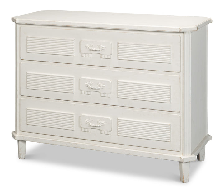 American Home Furniture | Sarreid - Altus Commode - Antique White