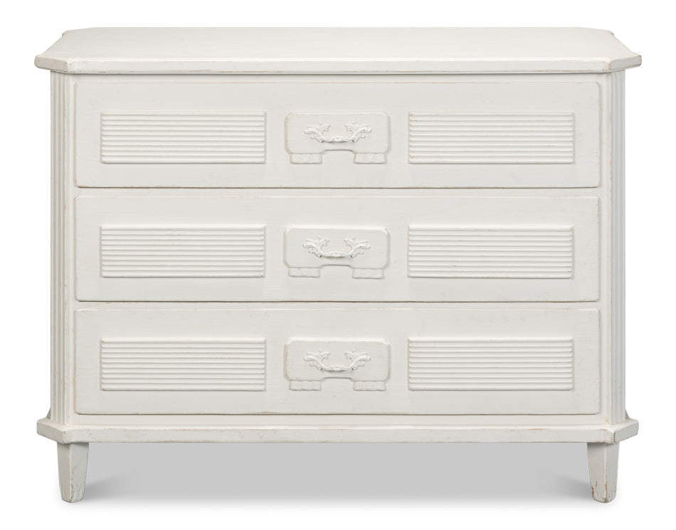 American Home Furniture | Sarreid - Altus Commode - Antique White