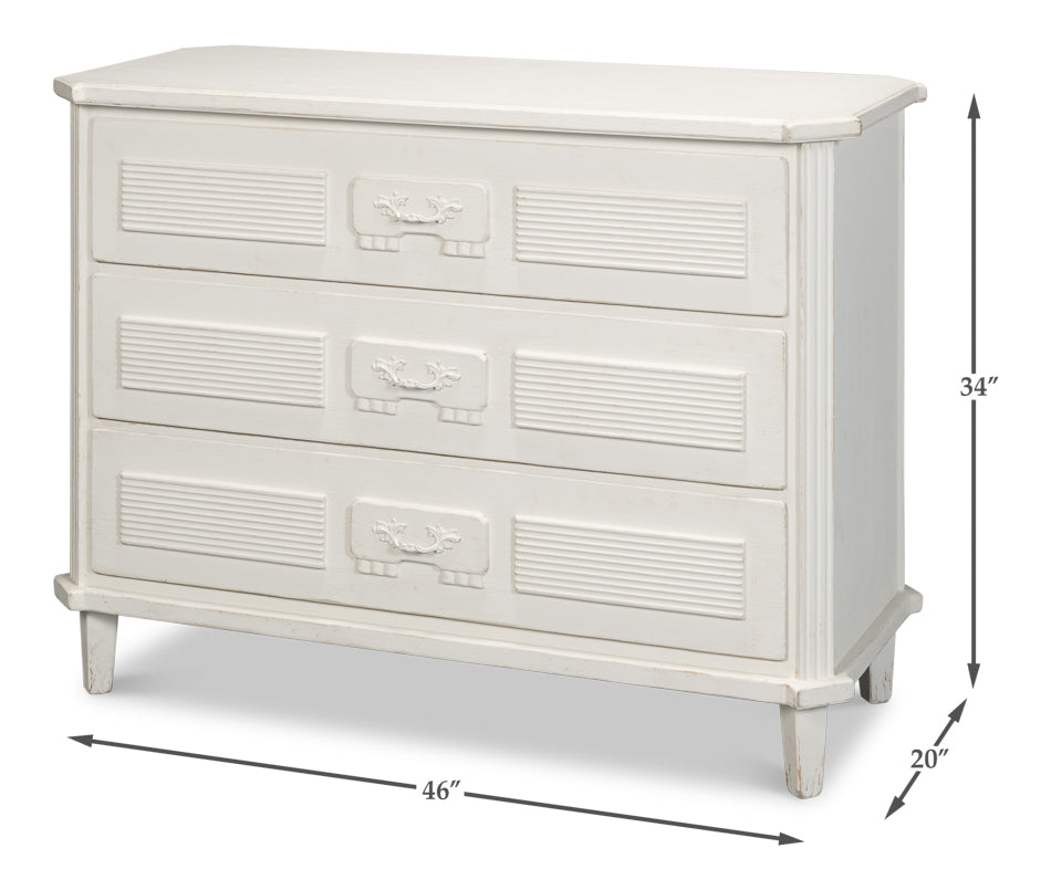 American Home Furniture | Sarreid - Altus Commode - Antique White