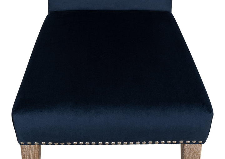 American Home Furniture | Sarreid - Franklin Side Chair - Navy Blue - Set of 2