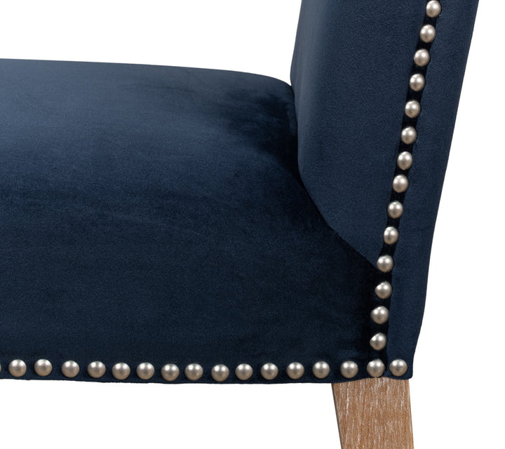 American Home Furniture | Sarreid - Franklin Side Chair - Navy Blue - Set of 2