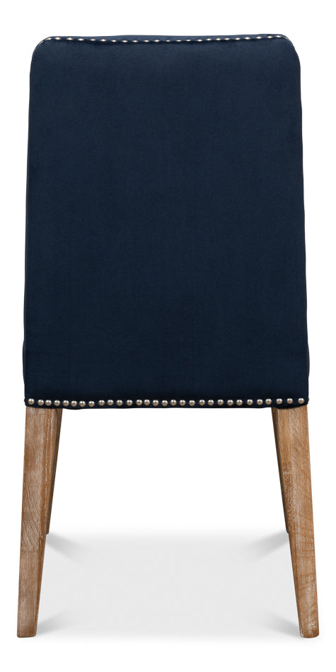 American Home Furniture | Sarreid - Franklin Side Chair - Navy Blue - Set of 2