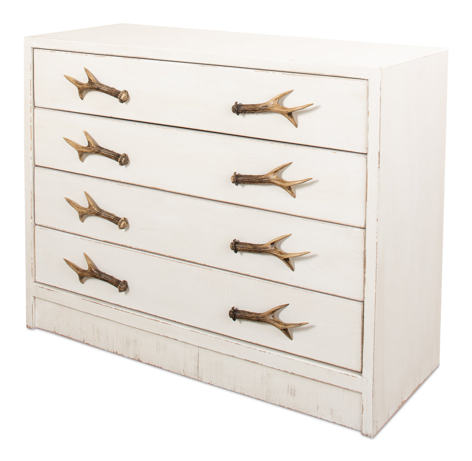 American Home Furniture | Sarreid - Beach House Antlers Commode