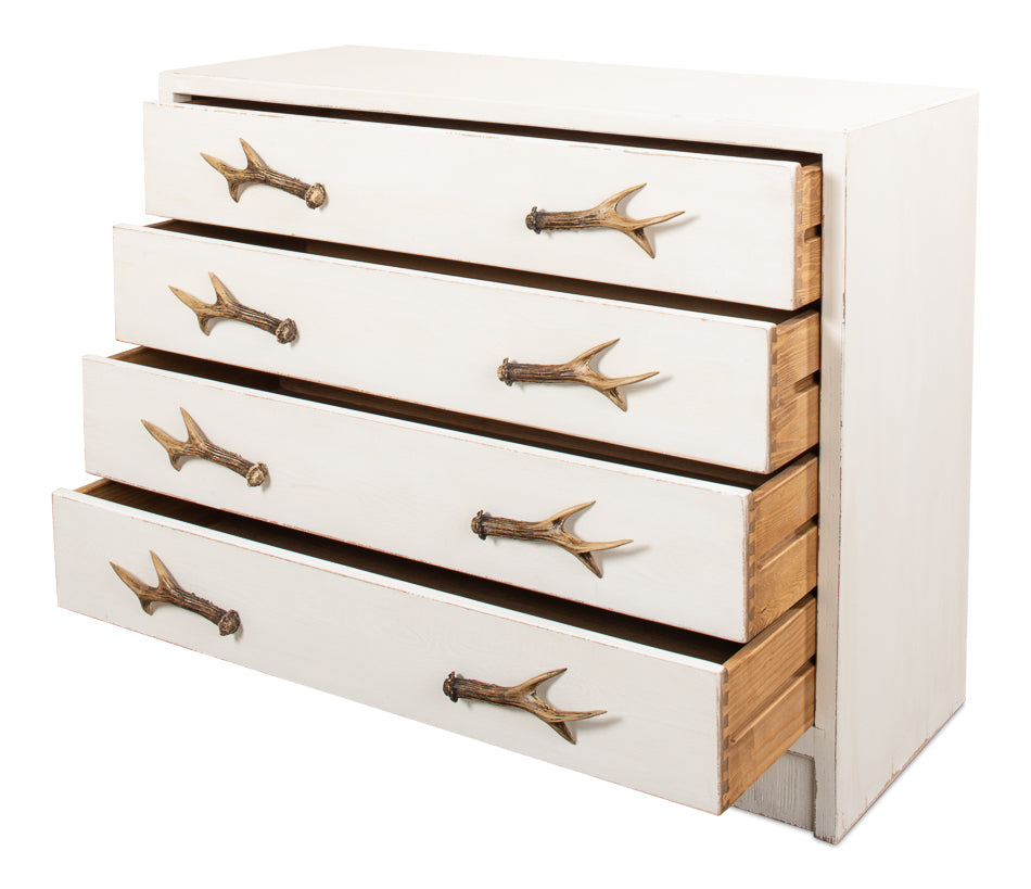 American Home Furniture | Sarreid - Beach House Antlers Commode