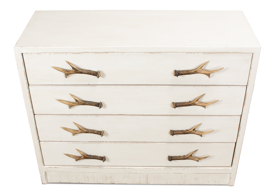 American Home Furniture | Sarreid - Beach House Antlers Commode