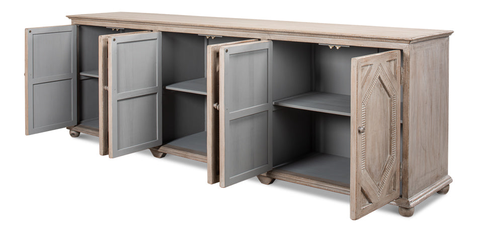 American Home Furniture | Sarreid - Six Diamonds Sideboard - French Grey