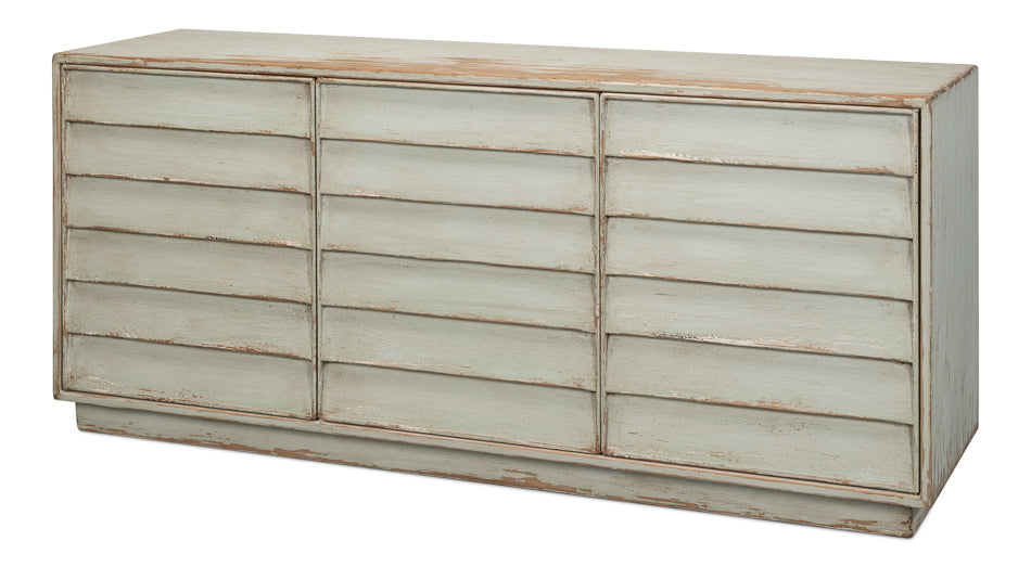 American Home Furniture | Sarreid - Louvered Sideboard - Sage