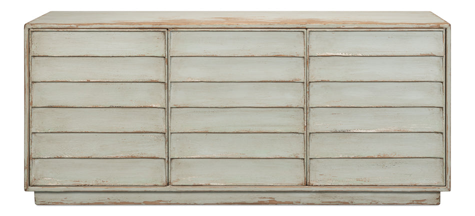 American Home Furniture | Sarreid - Louvered Sideboard - Sage