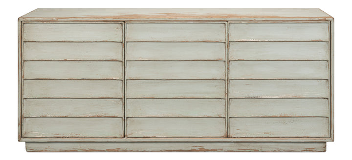 American Home Furniture | Sarreid - Louvered Sideboard - Sage