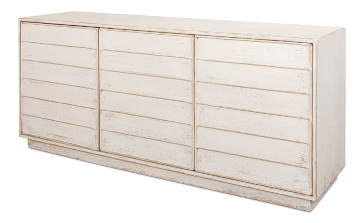 American Home Furniture | Sarreid - Louvered Sideboard - Whitewash