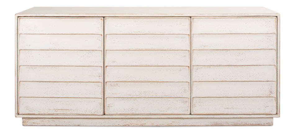 American Home Furniture | Sarreid - Louvered Sideboard - Whitewash