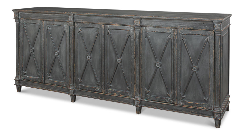 American Home Furniture | Sarreid - Marksman Sideboard - Concrete Grey