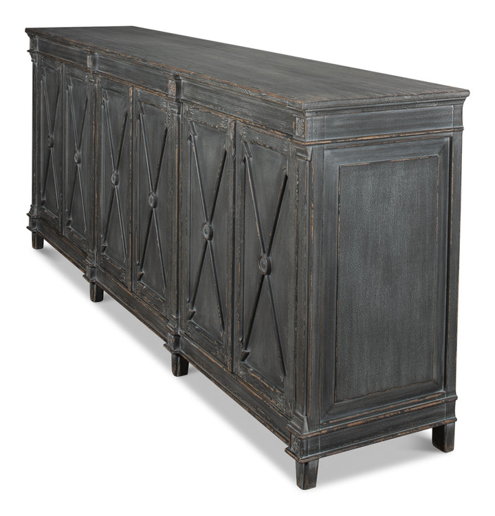 American Home Furniture | Sarreid - Marksman Sideboard - Concrete Grey