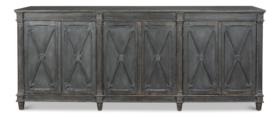 American Home Furniture | Sarreid - Marksman Sideboard - Concrete Grey