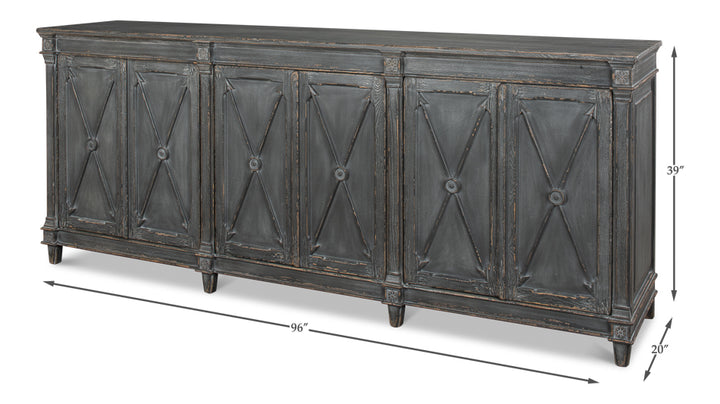 American Home Furniture | Sarreid - Marksman Sideboard - Concrete Grey